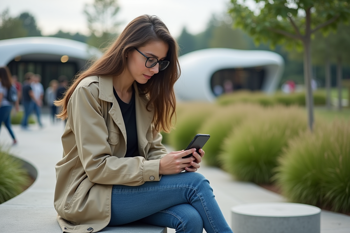 Jeune femme consulte l