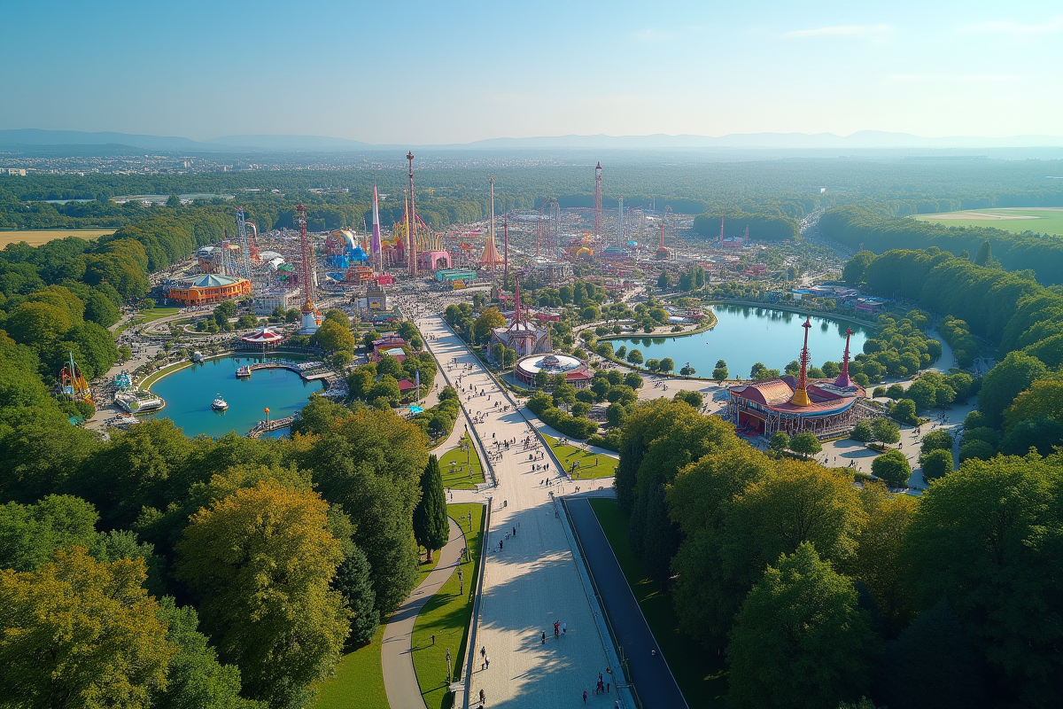 Vue panoramique du plus grand parc d